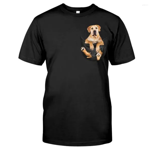 Erkek Tişörtleri Pet Dog Pamuk T-Shirt Moda Markası Boerboel Cep Baskılı Tshirt Harajuku Rahat Üstler Hip Hop Black Tees Drop