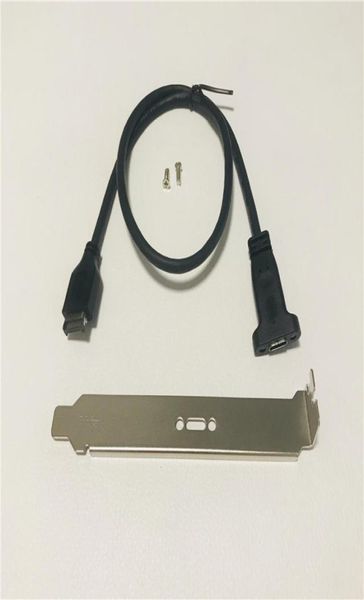 USB 31 Typ C auf Typ E Adapterstecker Datenverlängerungskabel mit Halterung für Frontplatten-Motherboard 50 cm9336641