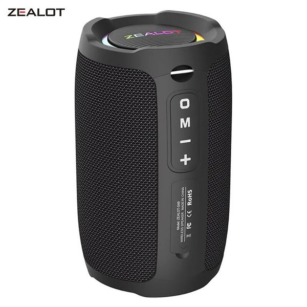 ZEALOT S49 портативный Bluetooth S er 20 Вт IPX7 водонепроницаемый мощный звуковой ящик с усилением басов двойное сопряжение TF TWS USB 231226