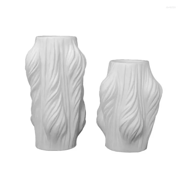 Estatuetas decorativas impressão 3d flor de resina criativa moderna simples modelo especial vaso ornamentos secos
