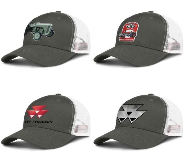 Massey Ferguson Vintage Old Herren und Damen verstellbares Trucker-Meshcap-Design, blanko, niedliche klassische Baseballmützen, Farm Tractor Sign MAS5203400