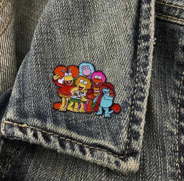 Fraggle X Rock TV Show Group Hug Emaille Pin Muppet Cartoon Brosche Abzeichen für Rucksäcke Modeschmuck Geschenk2920674