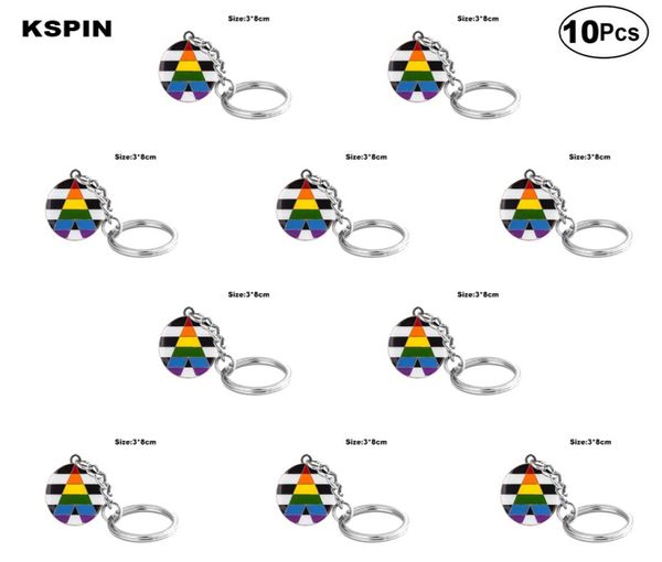 Straight Allies Schlüsselanhänger, Anstecknadel, Flaggenabzeichen, Broschennadeln, Abzeichen, 10 Stück pro Lot8073729