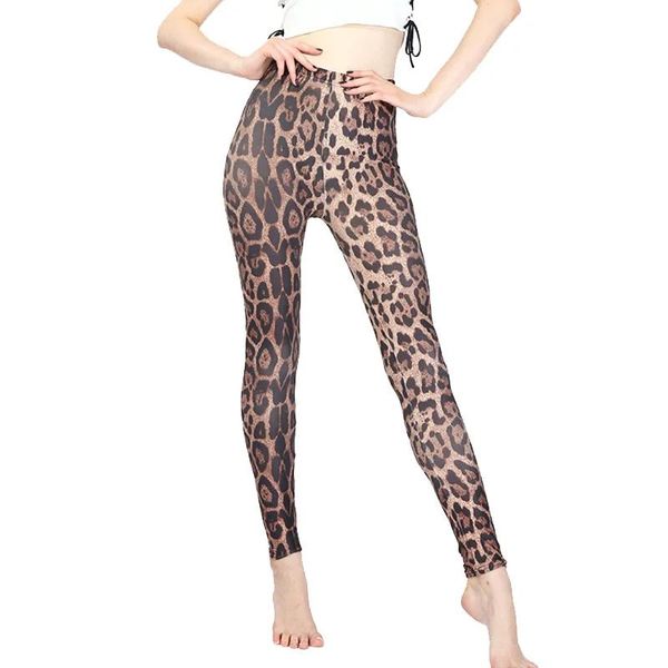 Borse Allenamento da palestra Legging Donna Stampa leopardata Pantaloni da yoga a vita alta Pantaloni sportivi da corsa attillati sexy Fiess femminili Spedizione gratuita