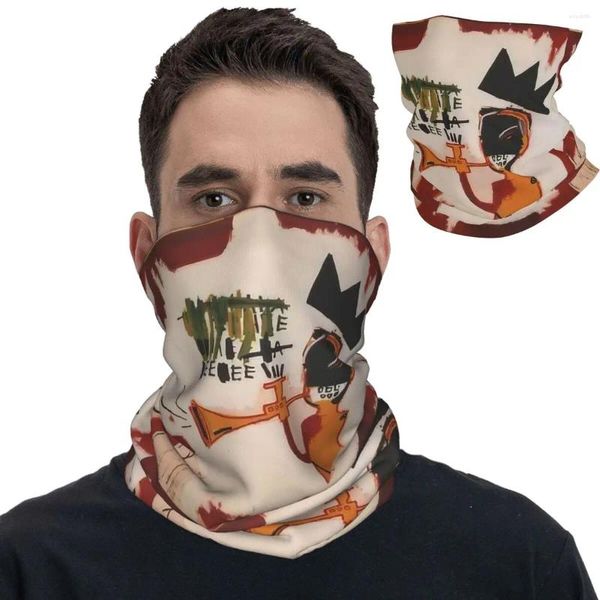 Accanlar Basquiats Style Art Bandana Boyun Kapağı Baskılı Sarbu Eşarp Çok Fonksiyonlu Kenar Meşası Açık Hava Sporları Unisex Yetişkin Kış