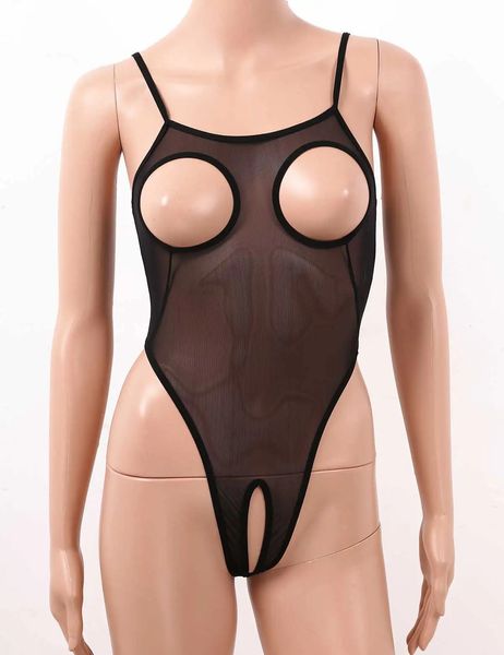 Frauen Durchsichtig Sheer Mesh Sexy Dessous Body Open Cup Crotchless Tanga Trikot Overall Erotische Unterwäsche Sexy Nachtwäsche 231226