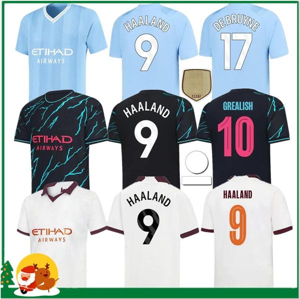 23 24 Haaland Futbol Forması De Bruyne Phillips Mans Grealish Gvardiol Alvarez Sterling Mahrez Foden 2023 2024 Erkek Kadın Çocuklar Kit Futbol Gömlek