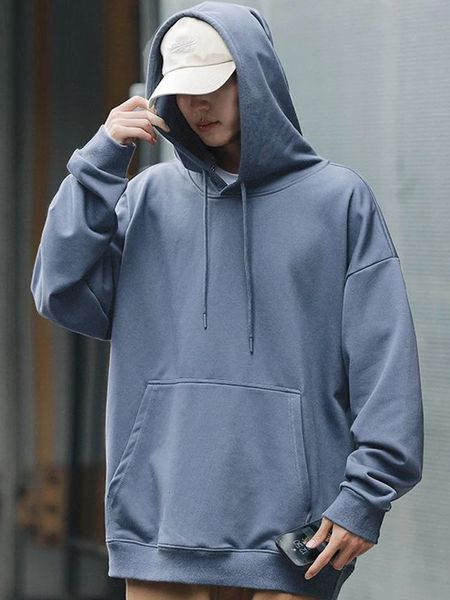 Baumwolle Hoodies Sweatshirt Männer Frühling Herbst Mode Lose Hoodie Koreanische Marke Plain Kapuze Kleidung Y2K Frau Übergroßen Streetwear 231225