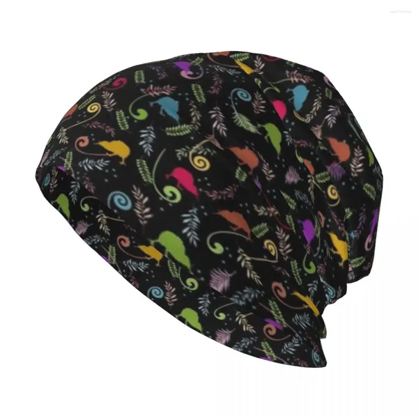 Berets Zealand Kiwi Bird And Southern Cross – Mehrfarbige schwarze Strickmütze, militärische taktische Mütze, modisch, für den Strand, für Herren, Damen, Herren