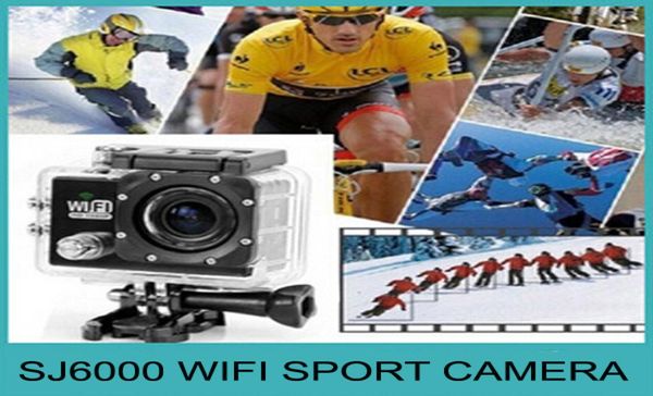 SJ6000 WIFI Esporte Ação Câmera de Vídeo FHD 1080P 12MP 2 polegadas Mini Filmadora Gravador de Carro 30M À Prova D 'Água Venda DHL EMS 6706151