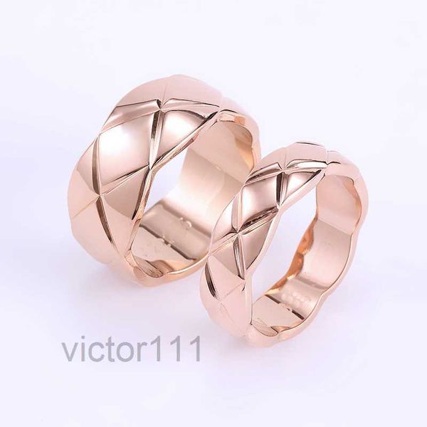 Anéis de amor Mulheres Homens Banda Anel Designer Anel Moda Jóias Titânio Aço Única Grade Anéis Com Diamantes Casal Casual Clássico Ouro Prata Rosa Opção L60T