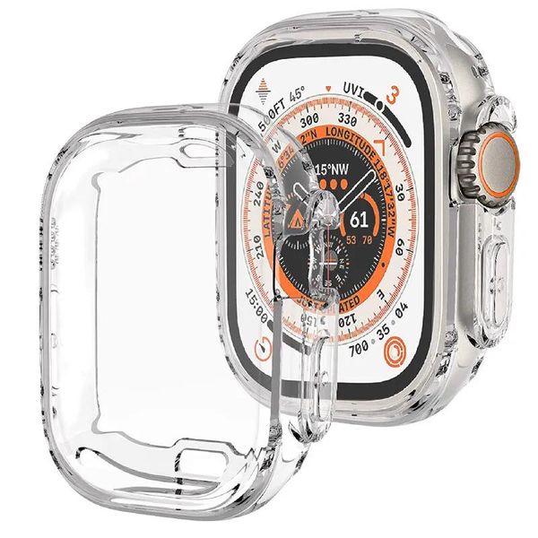 Filmes Hard Case 49mm tamanho para relógio inteligente Ultra 2 Smart Watch Series S8 S9 Smartwatch relógios esportivos caixa de pulseira capa protetora