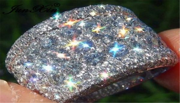 choucong 16mm di larghezza oro bianco colore grande anello di lusso anelli di fidanzamento con diamanti cubici per le donne gioielli di moda festa della mamma regalo1731026