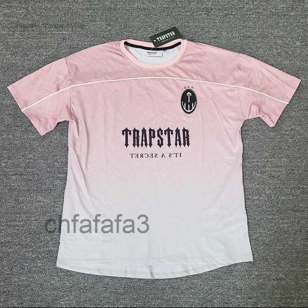 Trapstar London Camiseta masculina streetwear grátis hip hop rosa manga curta camisa grande KTF3