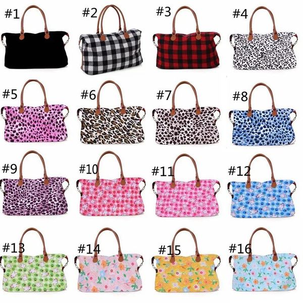 Çantalar 32style manda ekose el çantası leopar kamuflaj büyük duffel tote çanta kapasite seyahat baskısı bagaj moda çantaları HHA1406