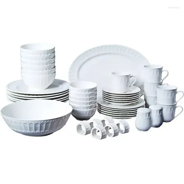 Piatti Gibson Home Regalia Servizio da tavola da 46 pezzi e set di stoviglie per 6 cene