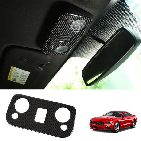 Zubehör Auto Fornt Dach Lesen Licht Panel Abdeckung Carbon Faser Für Ford Mustang 2009-2013 Auto Innen Zubehör