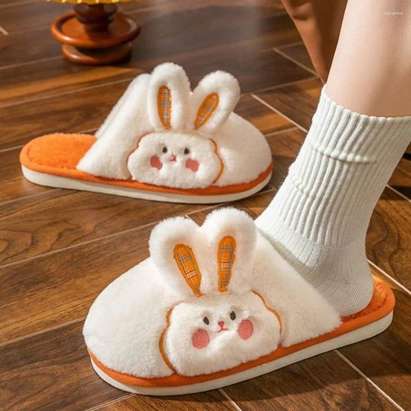 Pantofole Home Cute Camera da letto Anti Skid Cartoon Cotton Shoes Plush Women