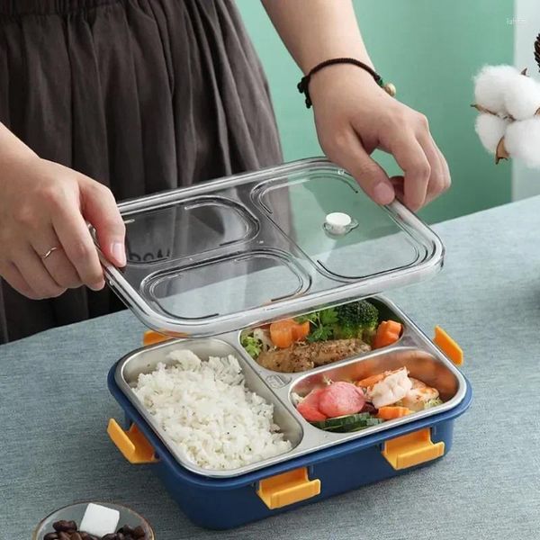 Louça 304 Bento Talheres Portátil Caixa Forro Piquenique Acampamento Almoço Com Recipiente De Aço Inoxidável Meyjig