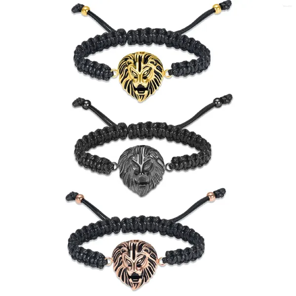 Плетеный браслет-урна из веревки, медальон в виде льва, регулируемые мини-урны для пепла, ювелирные изделия из нержавеющей стали для кремации