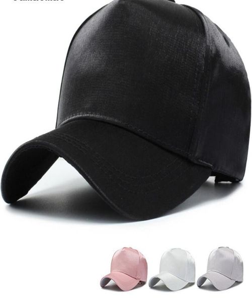 Berretto da baseball in raso liscio Coppia in raso di setaTrendy Daddy Hats Men039s Cappello Donna Hip Hop Caps Snapback ps05582332219