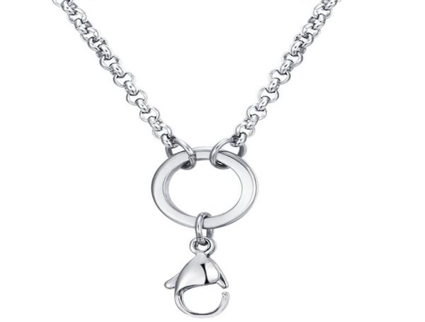 Mesinya 28039039 32039039 Collana con catena Rolo personalizzata in acciaio inossidabile 316L da 25 mm Collana con ciondolo con cordino galleggiante 4263559