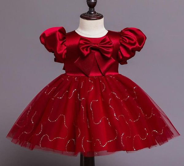 Baby Mädchen Taufkleider 1 Jahr Geburtstag Kleid Spitze Kurzarm Prinzessin Kinder Hochzeit Taufkostüm6235711