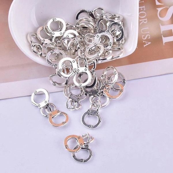 Charms 10 Stück Simulierte Handschellen Fesseln Legierung Anhänger für DIY Schmuck Ohrring Armband Tasche Zubehör