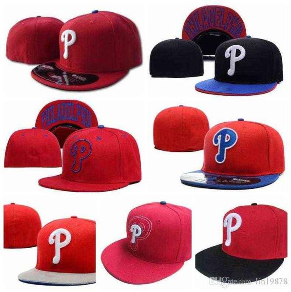 2019 Yepyeni moda yaz tarzı Phillies P Mektup Beyzbol Kapakları Erkek Kadınlar Hiphop Casquette Takılı Hats6829426