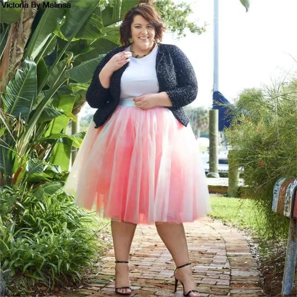 Röcke Winter Tutu Mädchen Prinzessin Fluffy Plissee Plus Größe Rosa Damen Jupe Femme Faldas Rokken Benutzerdefinierte Tüllröcke