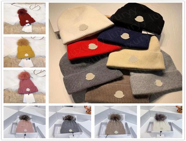 Nuovi cappelli berretti moda firmati Men039s e women039s modelli cofano berretto invernale cappello di lana lavorato a maglia più berretto di velluto Skullie3634709