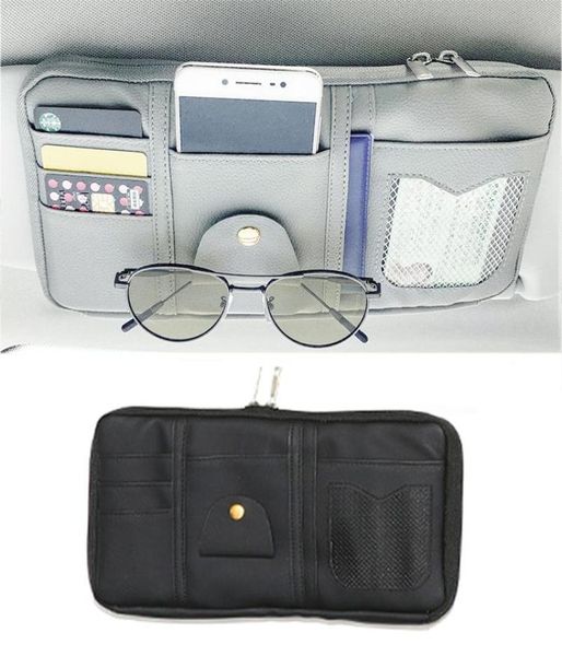 Auto-Organizer, Sonnenblende, Aufbewahrung, Sonnenbrillen-Clip, Verstauen, Aufräumen, Tasche, Geldschein, Stift, Kartenhalter, CD, DVD, Zubehör, 8902051