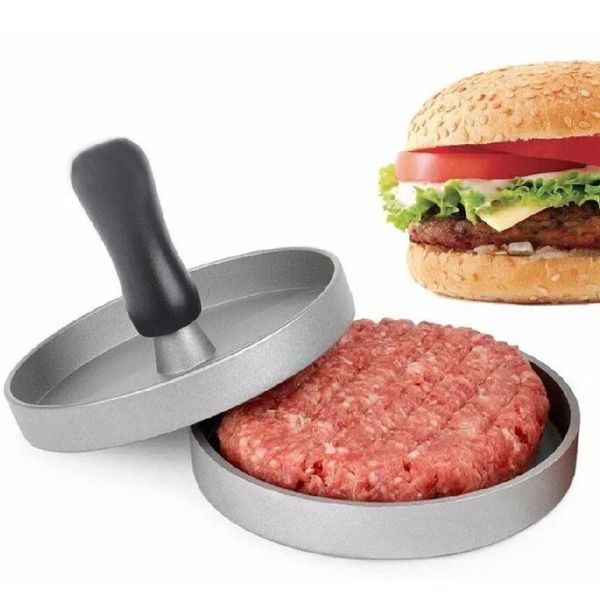 Prozessoren Beijamei Runde Form Hamburgerpresse Aluminiumlegierung 11 cm Hamburger Fleisch Rindfleisch Grill Burgerpresse Patty Maker Form