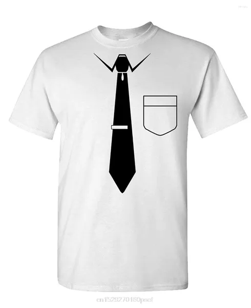 T-shirt da uomo NECKTIE - T-shirt da uomo in cotone Colletto tondo per ragazzi T-shirt personalizzate Top Tee Stampa Estate Taglie forti