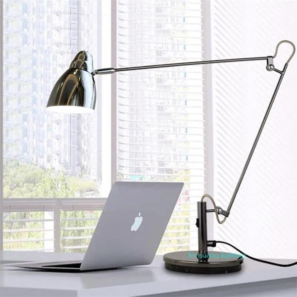 Lambalar yaratıcı uzun kol katlama iş metal masa lambası iş ofis öğreniyor okuma başucu yatak odası çalışması led masa lambası