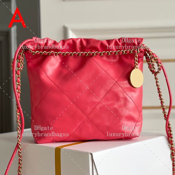 Bolsa de ombro designer mulheres crossbody designer saco para mulheres 22 mini bolsa de alta qualidade bezerro bolsa 10a qualidade espelho 20cm saco de lixo c015 com caixa