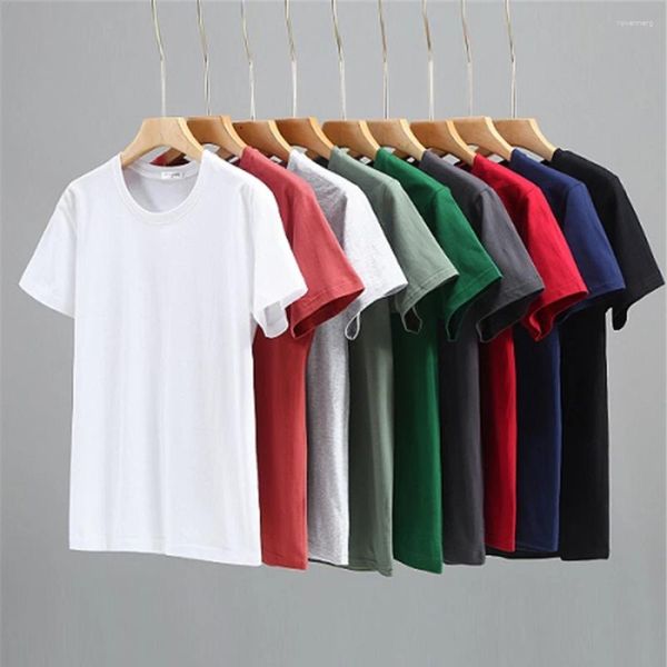 Herren T-Shirts 9 Farben Sommer T-Shirts Männer Plus Größe 10XL 12XL T-Shirt Casual Kurzarm Tops T-Shirts Männlich Baumwollhemd Big Black Red