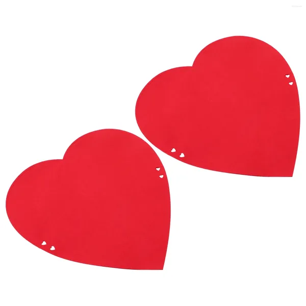 Coprisedia 2 pezzi Cover posteriore con cuore d'amore Decorazione protettiva per San Valentino