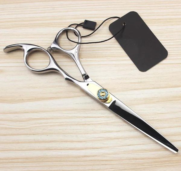 Profissional de alta grau Profissional de 6 polegadas Japão 440C 9CR13 Gem tesouras cortando tesoura de cabelo barbeiro define uma tesoura de cabeleireiro frete grátis