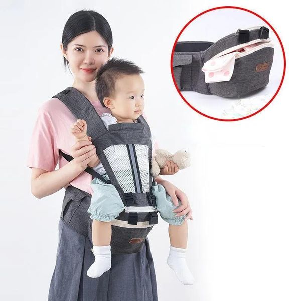 Sırt Çantaları Sırt Çantaları Taşıyıcılar Slings Doğdu Bebek Taşıyıcı Kanguru Toddler Sling Wrap Taşınabilir Bebek Hipeat Yumuşak Nefes Alabilir Ayarlanabilir Kalça S