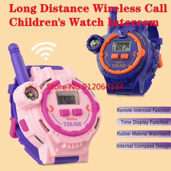 Interazione genitore-figlio all'aperto Orologio multifunzionale per bambini Citofono 200M Chiamata wireless a distanza Illuminazione Orologio Walkie-Talkie Giocattolo 231226