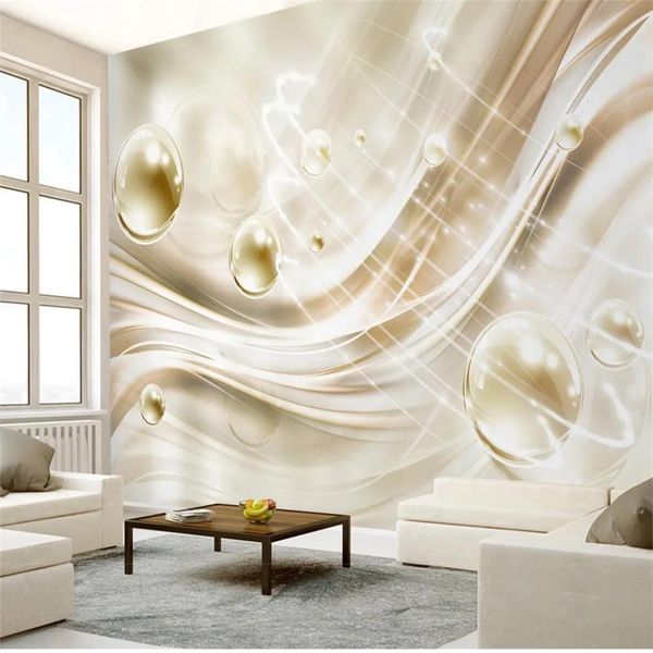 Обои 3d обои для стен, золотой шелковый блестящий вафельный шар, гостиная, спальня, домашний декор, настенная живопись, обои, стикер на стену