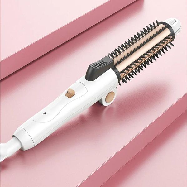 Piastra per capelli professionale 3in1 multifunzionale pieghevole portatile ferro arricciacapelli piastra per capelli pettine smalto in ceramica stecca cura dei capelli ricci 37D