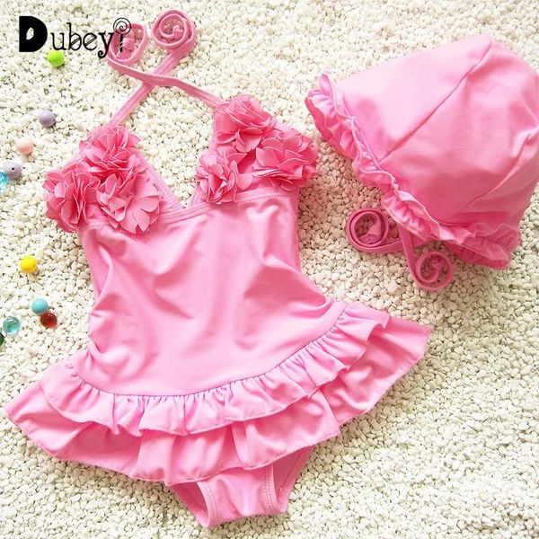 Set Girls One Piece Mayo Çiçek Sırtsız Çocuklar Kız Mayo Askı Bikini Mayo Takım Set Küçük Kız Yüzme Takım