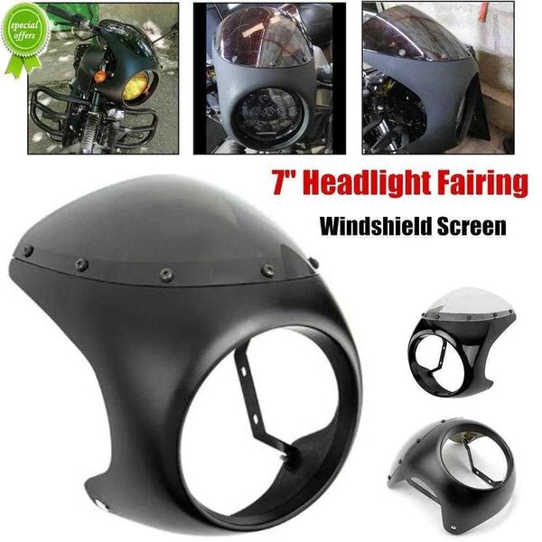 Acessórios novo 7 Polegada motocicleta frente farol capa retro à prova dwaterproof água antifall carenagem modificação acessórios