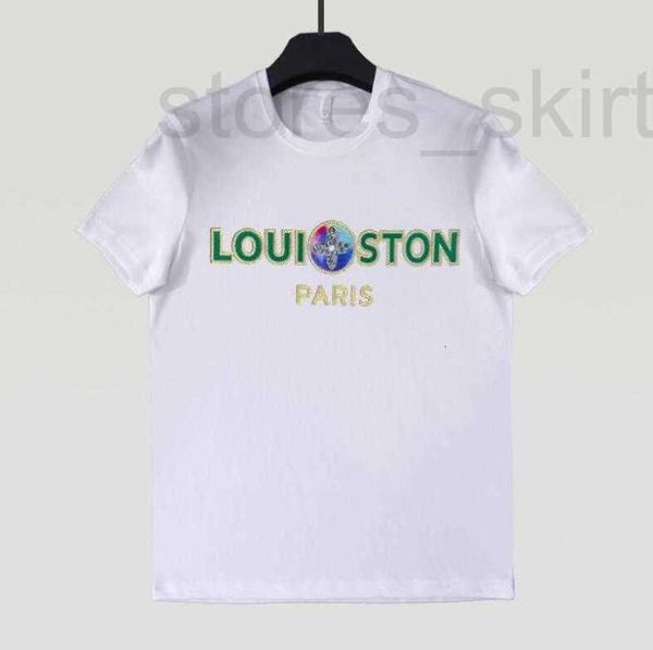Homens camisetas Designer Paris L confortável designer camiseta verão branco manga curta carta diamante-engomar homens camiseta tee mens roupas navio livre E8LI