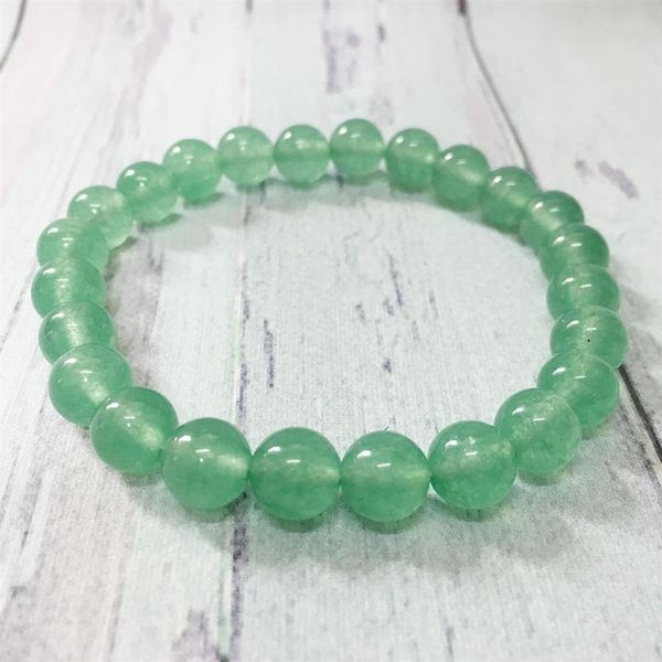 Mg0336 8 mm dono spirituale di yoga bracciale di avventurine verde per le donne bilancia del polso mala yoga perle braccialetti1832