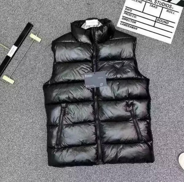 Designer-Pufferweste, Herrenweste, Winterwesten, Unisex, Paar, Bodywarmer, Damenjacke, ärmellos, warm, dick, Outdoor-Bekleidung, Gilet, schwarze Farbe