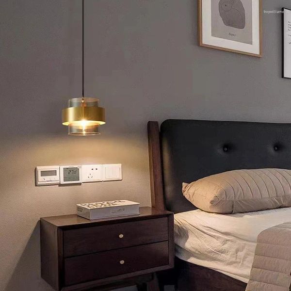 Pendelleuchten Moderne goldene zylindrische Glasleuchten Nordic Hängelampe Wohnzimmer Esszimmer Glanz Kücheninsel Dekor Leuchte