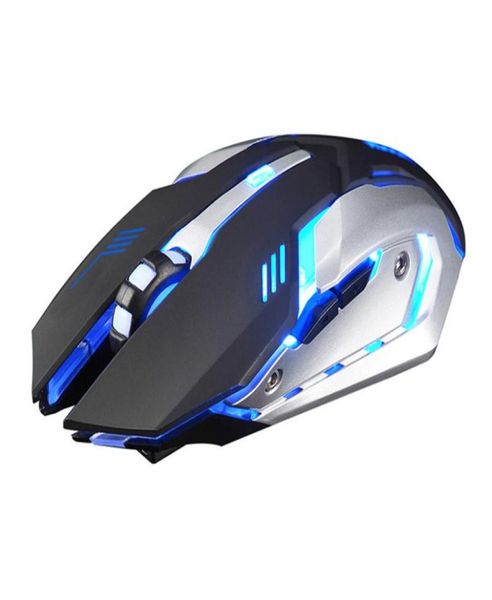 Autêntico mouse para jogos wolf x7, sem fio, 7 cores, retroiluminação led, 24ghz, mouse óptico para jogos para windows xpvista7810osx dro1508089